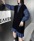 Knit Switch Denim Dress